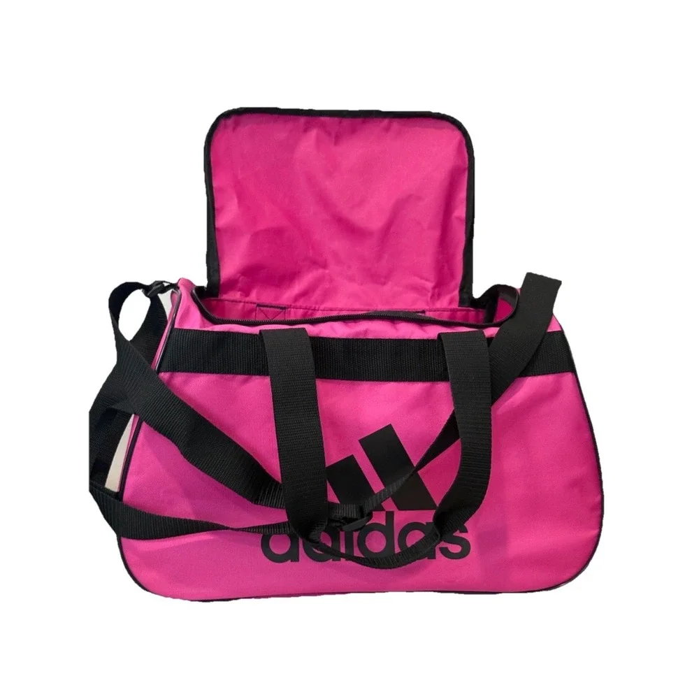 Adidas Diablo‎ Small Duffel Bag Intense Pink Black Gym Sports Travel Carry On